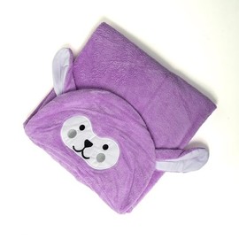 Baby Hooded Towel, Premium Cotton Infant, 2-Pack, 76 * 76 cm, Newborn Bath with Hood for Baby Girls & Boys (Pink)