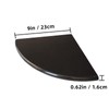 GEOONA 9 Inch Black Marble Corner Shower Shelf for Bathroom,