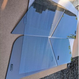 DAXCNC MG MGA NEW SIDE CURTAIN SLIDING WINDOWS SET 1956-1962 * SMOKE TINT* 10 3/4" TALL