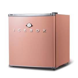 ICEBOX 1.7 Cu. Ft. Compact Refrigerator, ENERGY STAR Certified Small Refrigerator, Single Door Mini Fridge with Freezer, R600a Refrigerant,IBCR17BLS, Blush Red