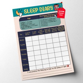 LOLUIS Mental Health Poster, Depression Therapy Activities Fillable Worksheet Educational Handout Supplies (Sleep Hygiene Tracker, 8.5"x11")