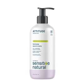ATTITUDE ATTITUDE Hand Soap for Sensitive Skin with Oat and Chamomile, EWG Verified, Dermatologically Tested, Vegan, 16 Fl Oz