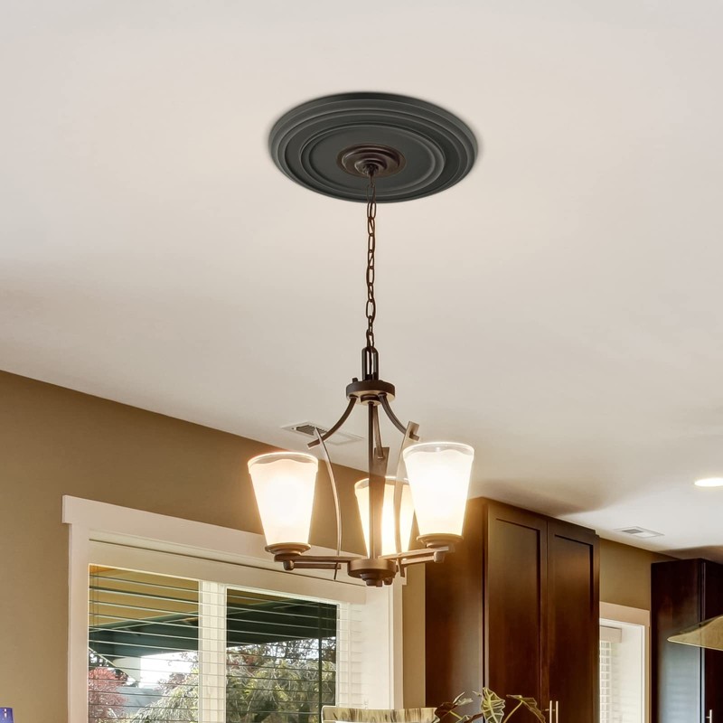 Canomo One Piece Classic Ceiling Medallion Polyurethane Ceiling Fan Medallion