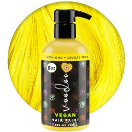 MOEHAIR Pintura Semi Permanente para El Cabello Amarillo Vudú(Sunny) 8Oz | Tinte para El Cabello Amarillo Vegano y Libre de Crueldad | Sin Amoníaco, Sulfato y Parabenos | Tinte para El Cabello Interme