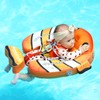 Mambobaby Baby Pool Float with Canopy, Non-Inflatable Infant Floats with
