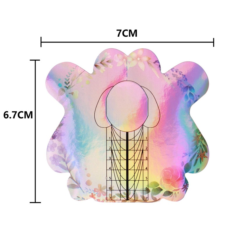 BNG Nail Extension Tips Shapes Guide Sticker Professional Nail Shapes