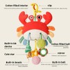 Crab Pull String Toy for Babies - Soft Sensory Hanging