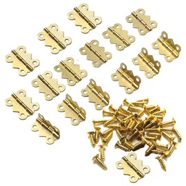 YOFASEN Door Hinges - Mini Butterfly-Shaped Hinges Retro Butt Hinges with Screws for Jewelry Chest Box, 50 Pcs
