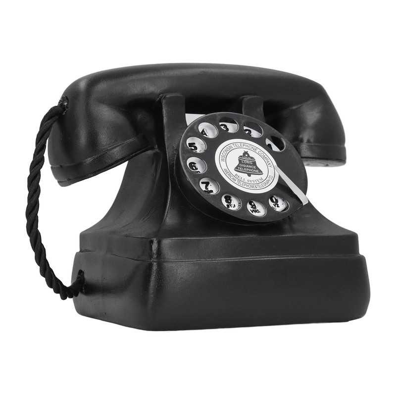 Decorative Telephone Creative Synthetic Resin Rotary Dial Retro Telephone Ornament