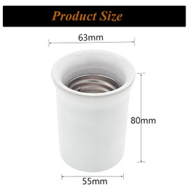 TWDRTDD E39 Mogul Base Light Socket, Porcelain Lampholder, Waterproof E39 Ceramic Bulb Holder15A 300V, Keyless, White (1-Pack)