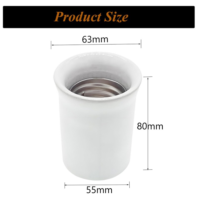 TWDRTDD E39 Mogul Base Light Socket, Porcelain Lampholder, Waterproof E39