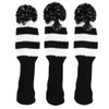 CENPEK Stripes Knitted Golf Club Head Covers 3 Piece Set
