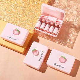 Lápiz Labial Mate De 5 Colores De Larga Duración, Color Melo
