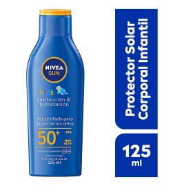 Protector Solar Corporal NIVEA SUN Kids FPS50+ 125ml, Bloqueador Solar