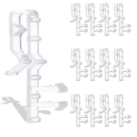 keepsweat Valance Clips,2.16 Inch Valance Clips for Blinds 12 Pcs Clear Plastic Hidden Channel Blind Valance Replacement Clips for The Valance with a Groove in The Back,Faux Wood Blind Clip