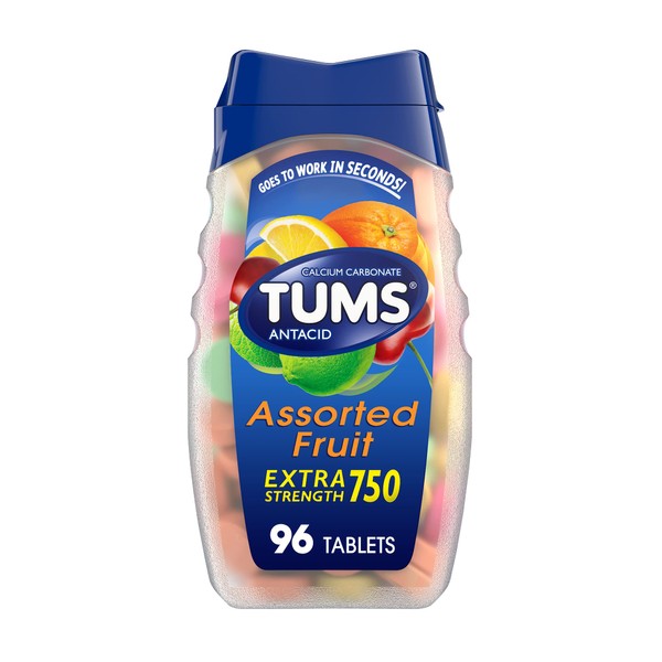 TUMS Extra Strength Antacid Tablets for Chewable Heartburn Relief and