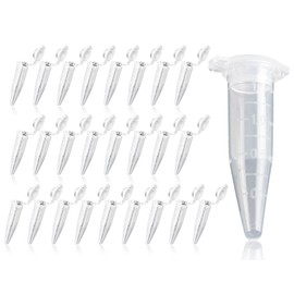 KAPSING Pack of 25 Sample Tubes, Reaction Vessels, Fabric Capsules, 1.5 ml Coke Tubes, Empty Centrifuge Tubes, Transparent Reaction Vessels, Fabric Capsules
