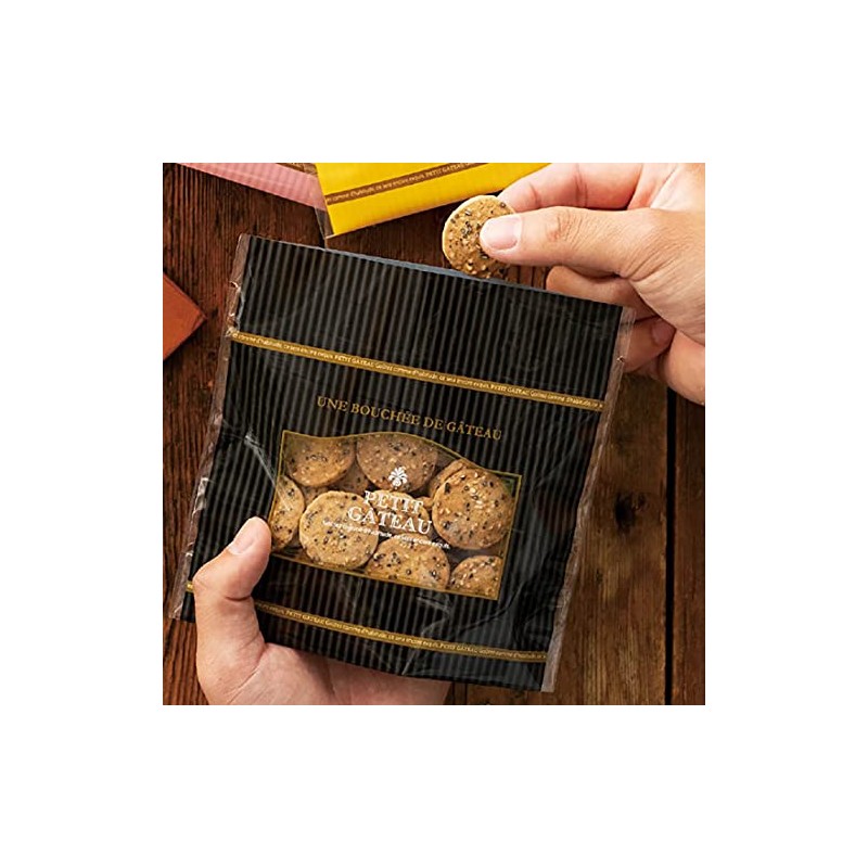 Petit Gateau Black Zip Stand Bags-3 (50 count)