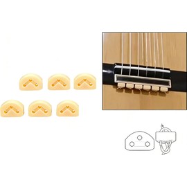 6 piezas de rodillo de guitarra clásico cuerda de árbol de cuerda para guitarra con cuentas de puente retenedor de cuerda abrazadera de bloque de tuerca para guitarra acústica