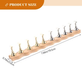 Mikinona Nail Display Stand Holder Set for Nail Training Metal Practice Rack for Manicure Enthusiasts for Home or Salon Use