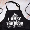 BWWKTOP Funny Grilling Lovers Apron Adjustable BBQ Apron With Pockets