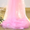 Pink Tulle Backdrop Curtains with Lights String for Parites 10ft×8ft