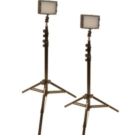 Bescor Field Pro FP-180K Bi-Colored Dual LED Studio Lighting Kit, Includes 2X FP-180 Bi-Color LED Light, 2X LS-180 Light Stand, 2X AC-12V2 Power Supply