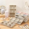 Highergo 8 Pcs Velvet Jewelry Trays Stackable Drawers Organizer Ring