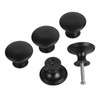 AvoDovA 20Pcs Black Kitchen Cabinet Knobs, Round Drawer Knobs Dresser