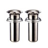 Grave Hanadate, High Grade Stainless Steel, Medium Insert, with Brim, Tube Diameter: 1.5 inches (38 mm), Ring Bottom Depth: 3.3 inches (85 mm), Set of 1 to 2 Pieces [W-39]