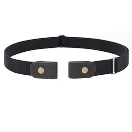 No Buckle Show Belt for Men Buckle Free Stretch Belt for Jeans Pants 1.38 Inches Wide, Pants Size 30-48 Inches