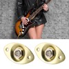 CENPEK 2 Pack Gold Thick Oval Dented Electric Guitar Jack