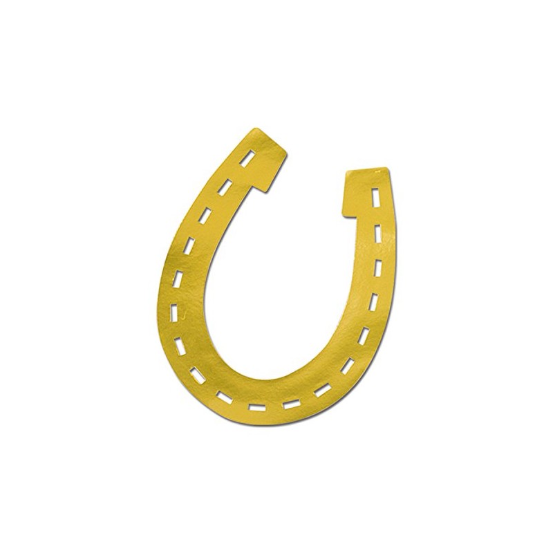 Foil Horseshoe Silhouette Party Accessory (1 count)