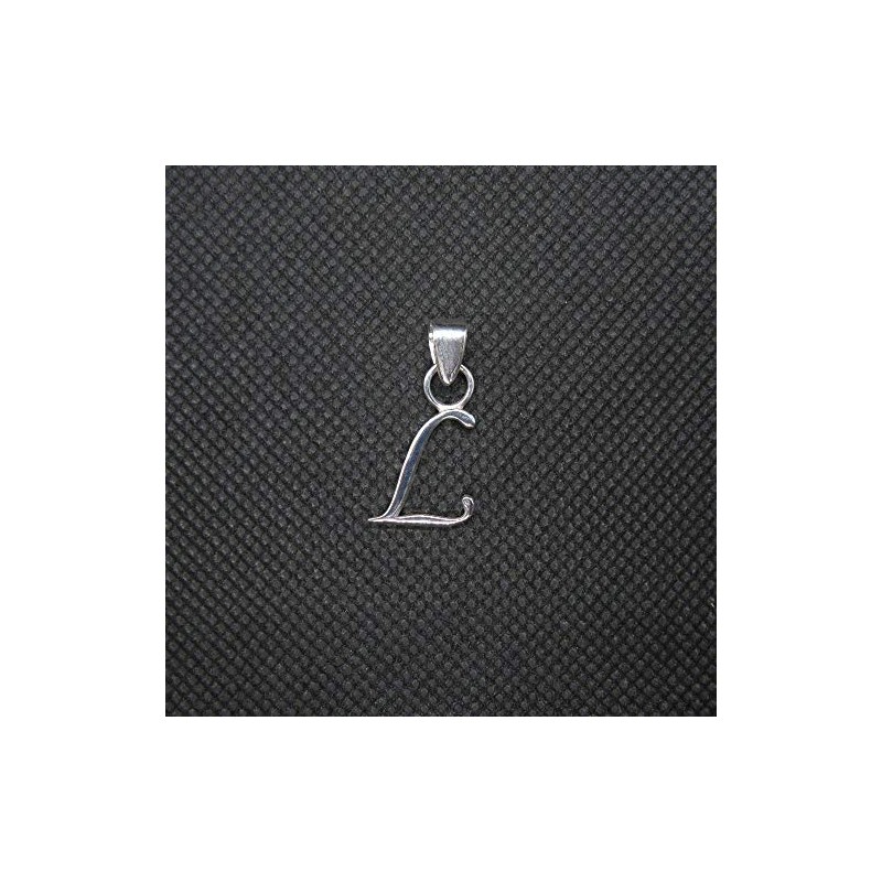 R001463 Pendant Charm Letter L Solid Genuine Hallmarked 925 Sterling