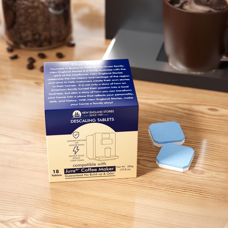 New England Stories Jura Compatible Descaling Tablets 18-Pack - Remove
