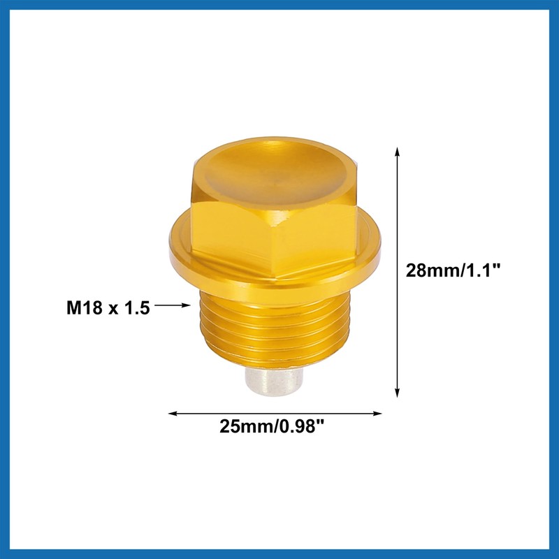 A ABSOPRO 1 Set M18 x 1.5 Magnetic Oil Drain