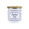 Purely Home Indigo Polka Dots Spots Herbal Tea Canister -