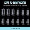 TOMICCA False Nail Tips, Square Nail Tips, 240 Pieces, Square
