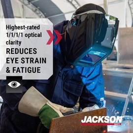 Jackson Safety Insight ADF Welding Helmet - Ultra Lightweight, Auto Darkening Welding Hood with HLX Shell Design - ANSI Z87.1 & CSA Z94.3