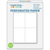 Perforated Paper, Two Perforations to Quarter the Sheet on White
