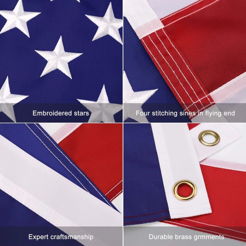 100% Indestructible American Flags for Outside 3x5, 100% made in