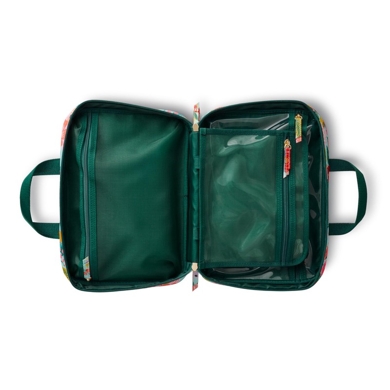 RIFLE PAPER CO. Travel Cosmetic Case (Pockets for storage, Wipe