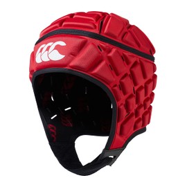 Canterbury CCC Rugby Raze Headguard, Scrum Cap, Full Coverage, Soft-Edged Chin Strap, Designed Holes Aid Ventilation, Foam Padding,Flag Red,XXS