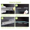 UFURMATE Glass Clamp, 4Pcs Adjustable Rectangle Glass Shelf Bracket Aluminum