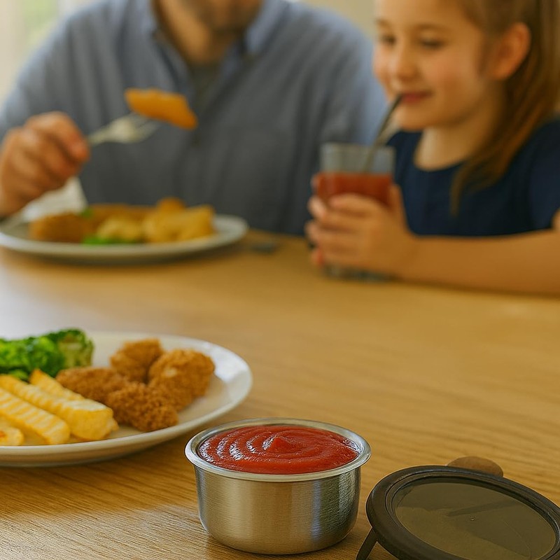 Hpngal [6 Pack 4 Oz Small Condiment & Dip Containers