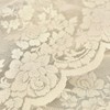 Kotile Beige Lace Curtains 45 Inch Length 2 Panels Rusitc