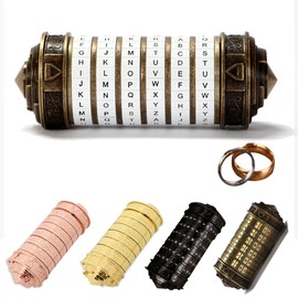 MINGZE Da Vinci Code, Mini Cryptex For Christmas Valentine's Day Most Interesting Creative Romantic Birthday Gifts For Boyfriend and Girlfriend Brain Teaser Lock Puzzles…