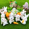 Easter Mini Rabbit Figurines 23pcs Bunny Gnomes Egg Resin Miniatures