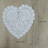 kilofly 4pc Heart Crochet Cotton Lace Table Placemat Handmade Doilies