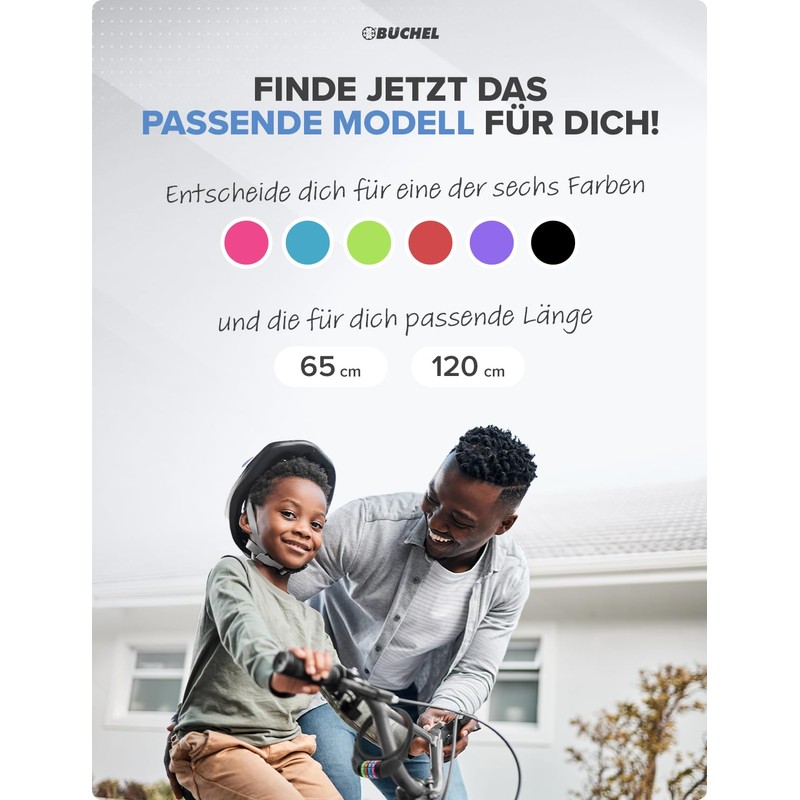 Büchel Lucchetto per bici bambini | Colorato, senza chiave, a